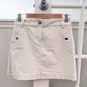 J.Crew White Corduroy Skirt, Women’s Size 4